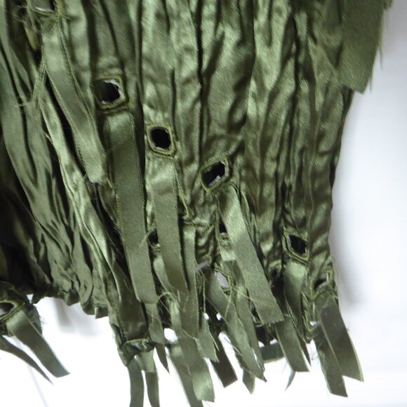 SIMON CHANG Stunning Emerald Green Creased Button Blouse - Picture 2 of 8